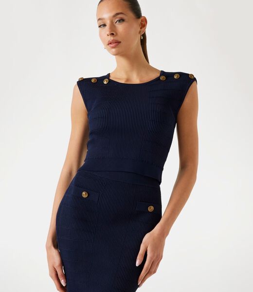 Rib-knit sweater top