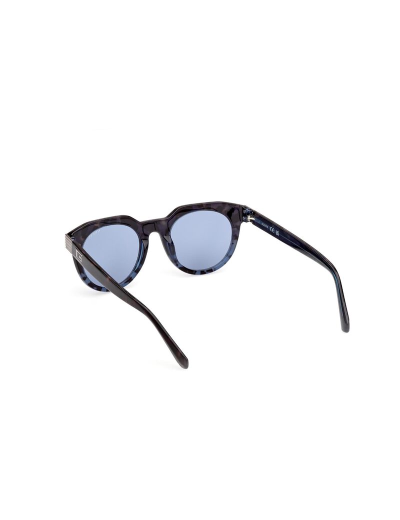 Round blue sunglasses