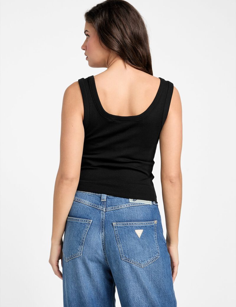 Rib-knit tank top