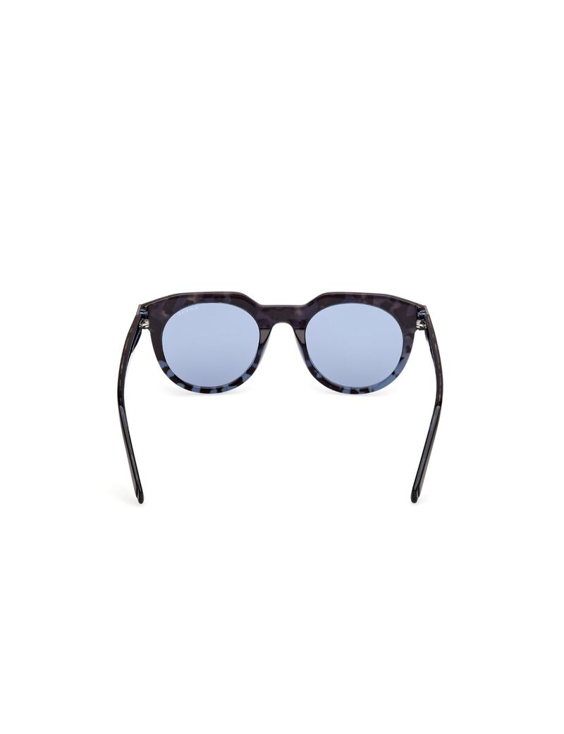 Round blue sunglasses