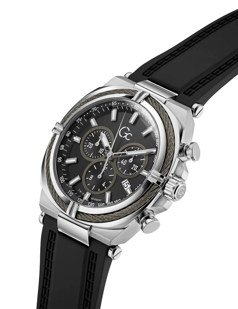 Gc IronClass chrono silicone watch