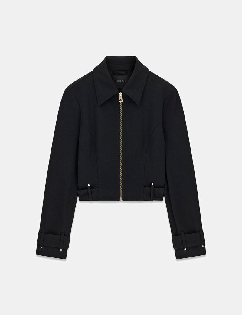 guess cropped trucker jacket