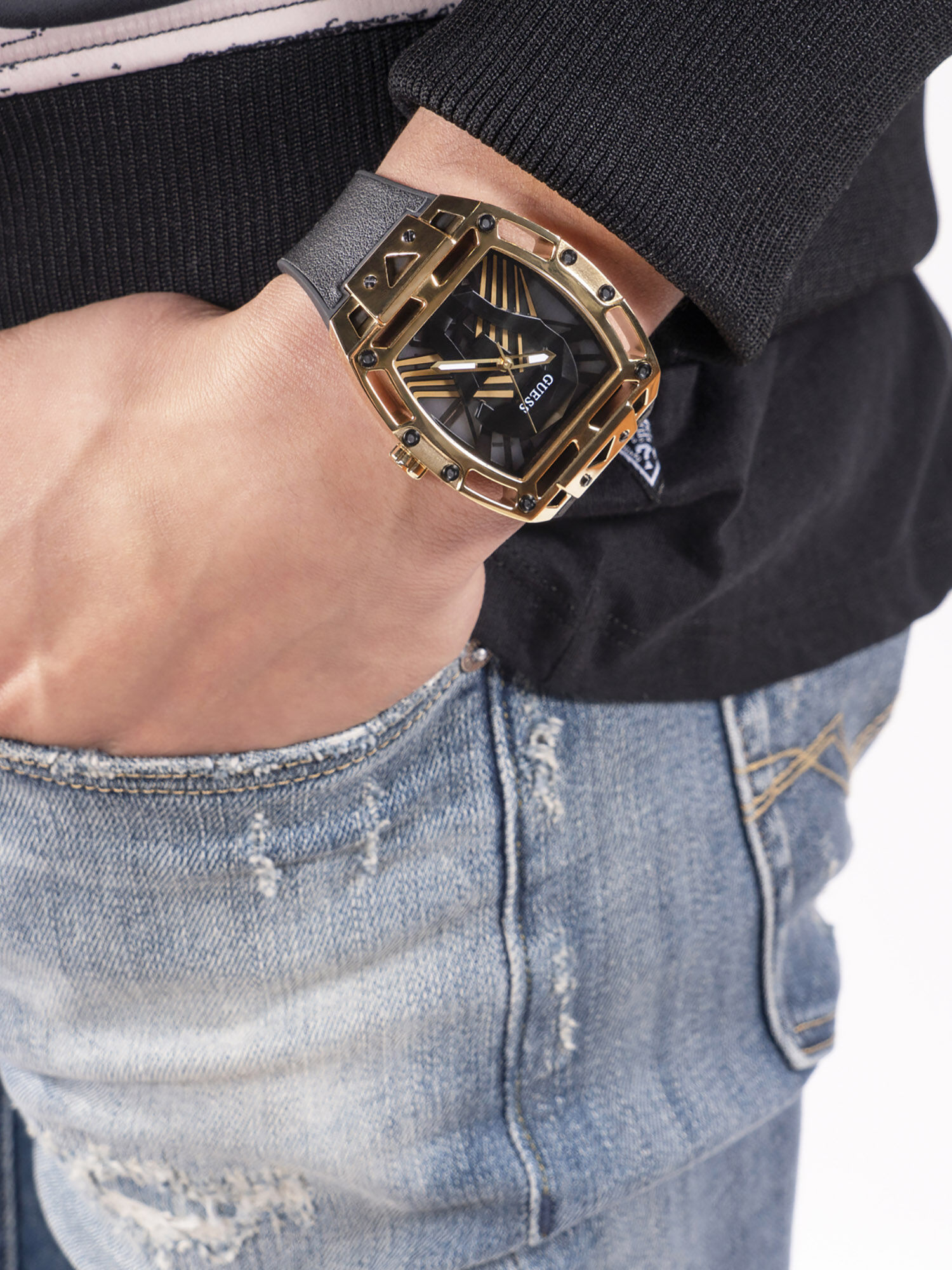 Shop GUESS Online Two Tone Analog Watch