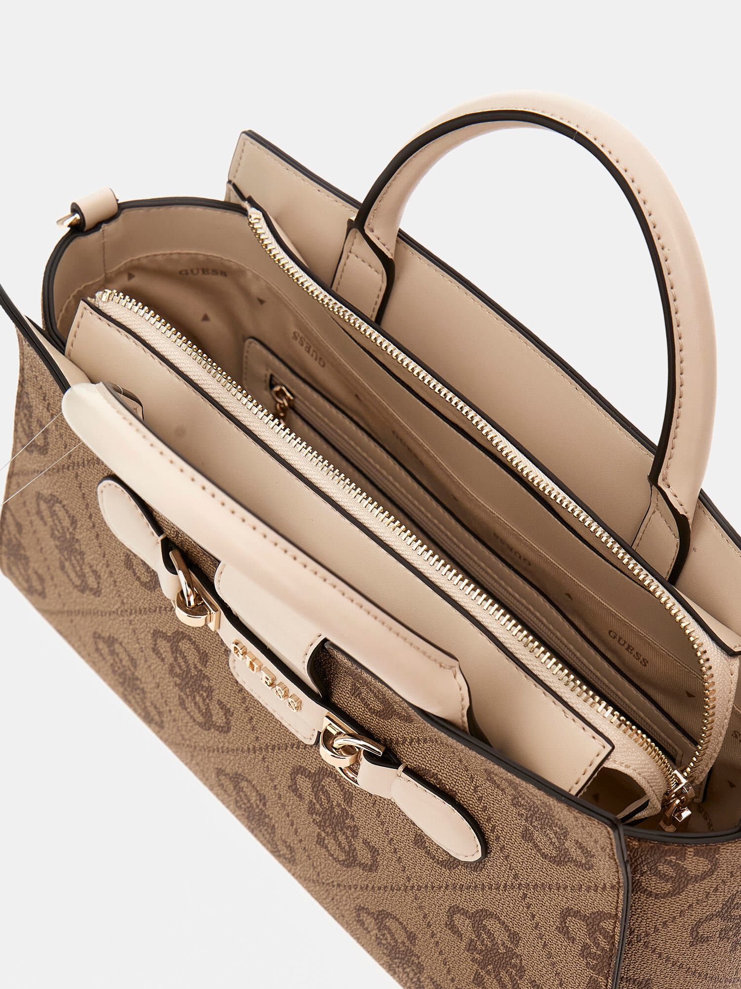 Guess brown logo bag cheap