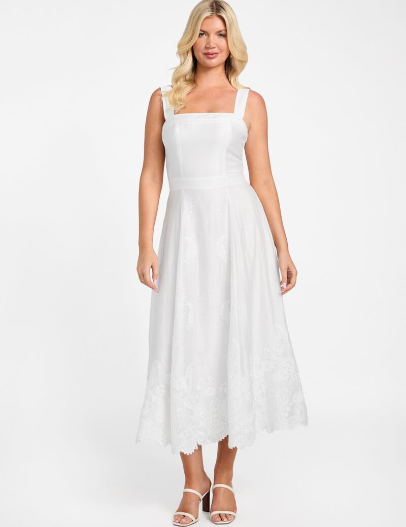 فستان مارسيانو طويل من مزيج الكتان