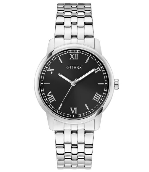 Mens Silver Tone Round Analog Watch