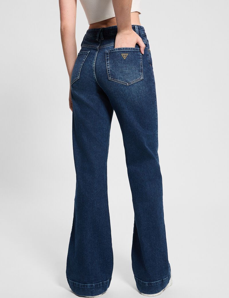 High rise flare denim pant