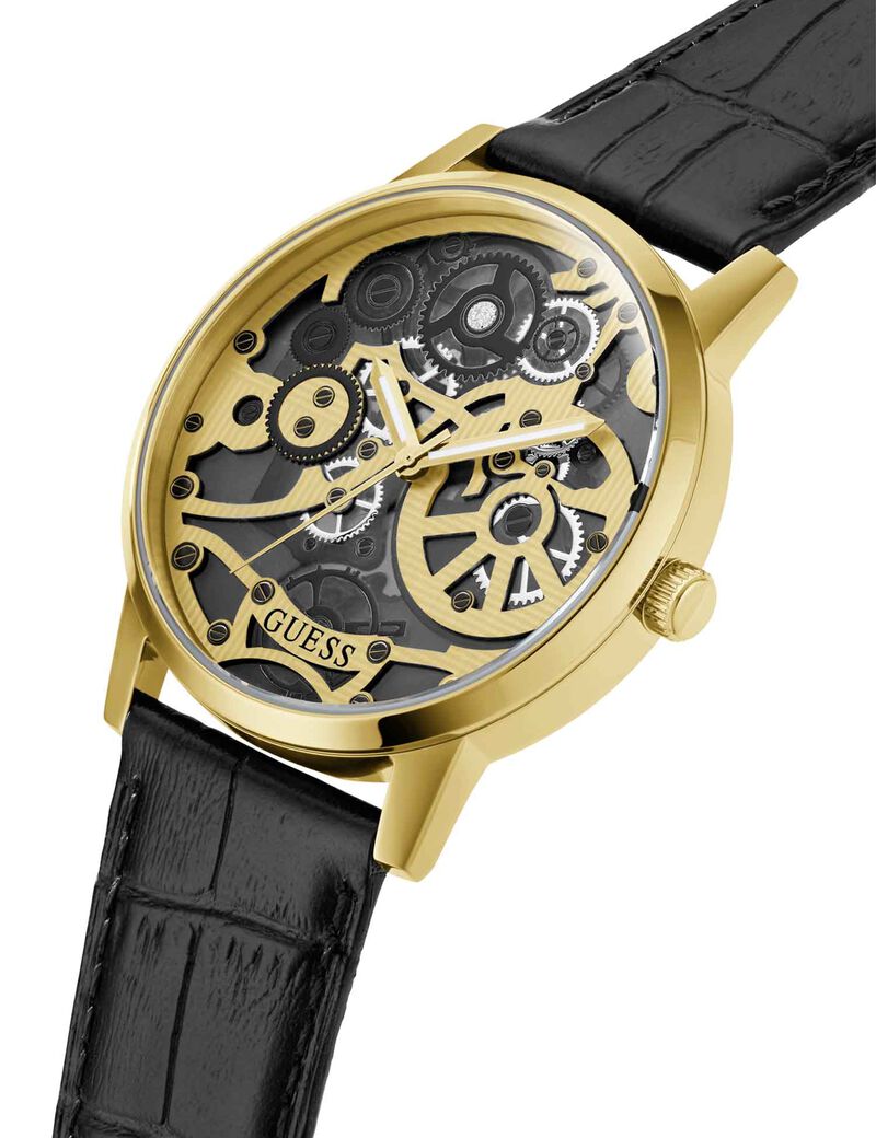 Black-Gold Analog Watch