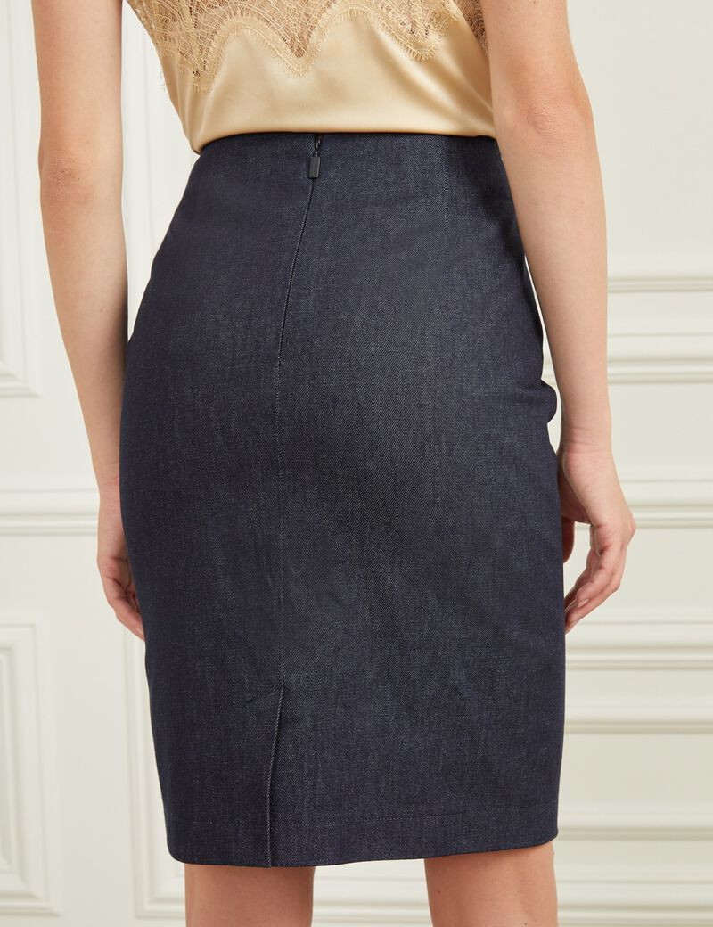 تنورة ميدي مارسيانو من قماش الدنيم