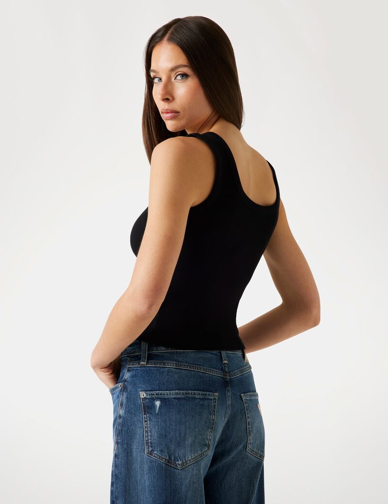 Rib-knit tank top