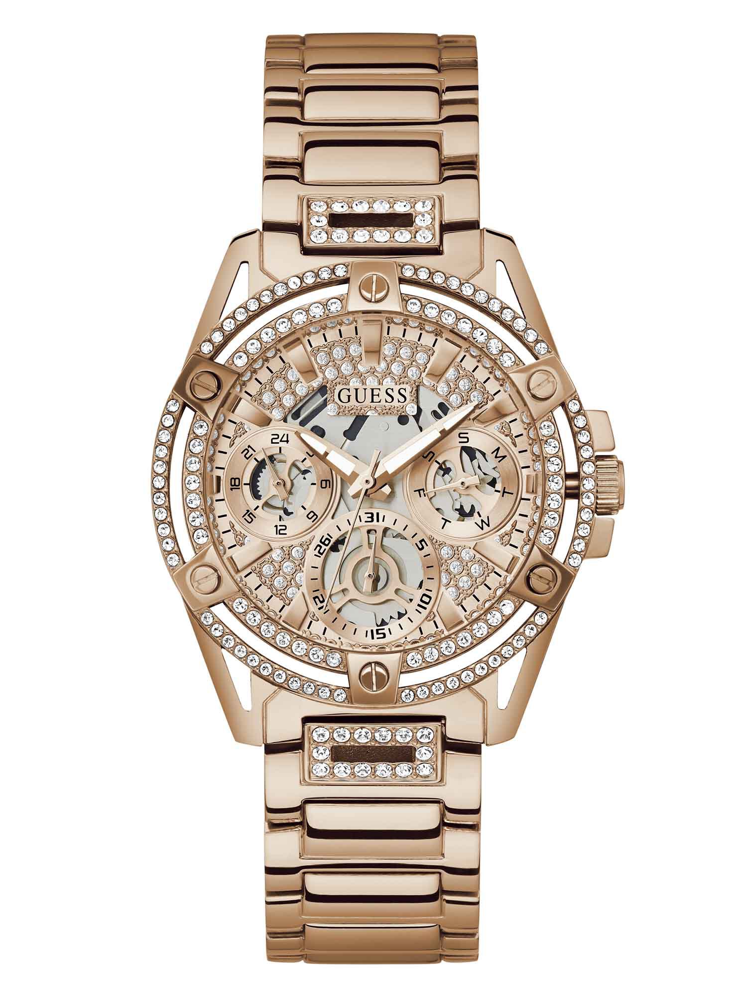 Shop GUESS Online Rose gold Rhinestone Watch