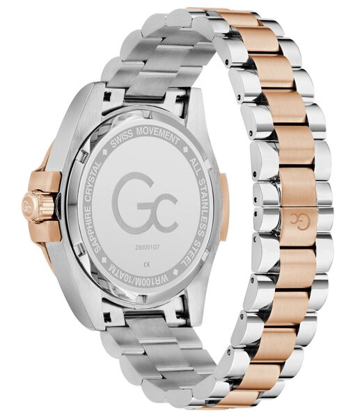 Gc Sportchic Men S 517 Mvmt Blue Dail 10 Amt Silver Rose Gold Stainless Steel Brct