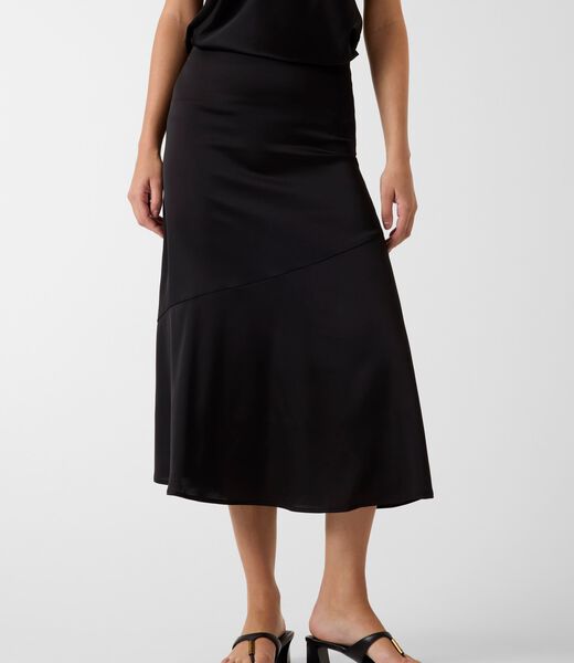 Satin midi skirt