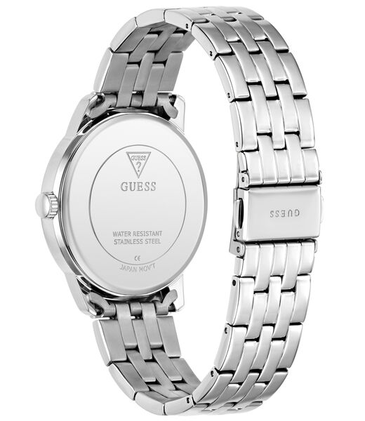 Mens Silver Tone Round Analog Watch