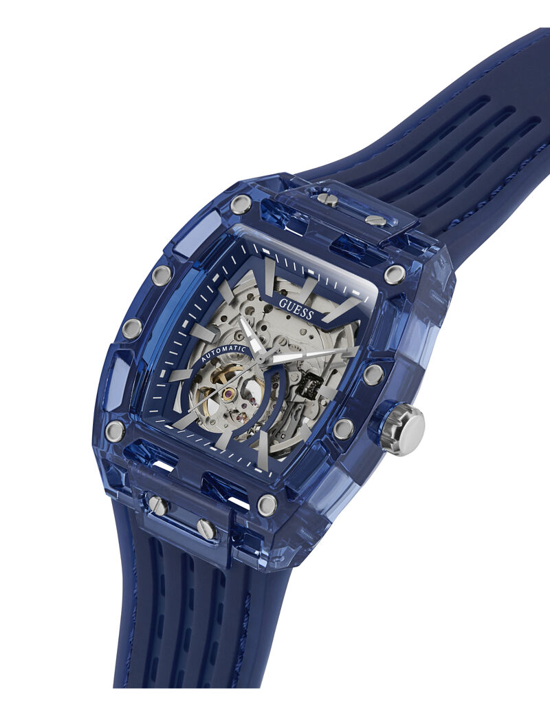 Mens Blue Rectangle  Watch