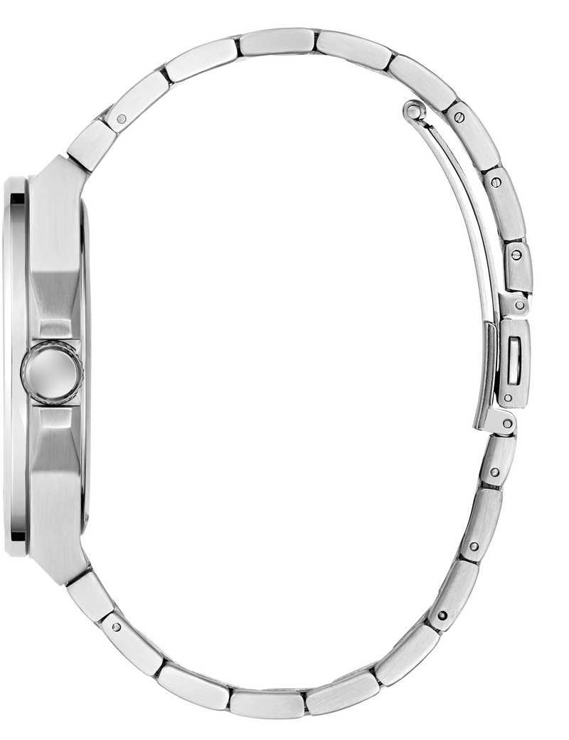 Mens Silver Tone Analog Watch