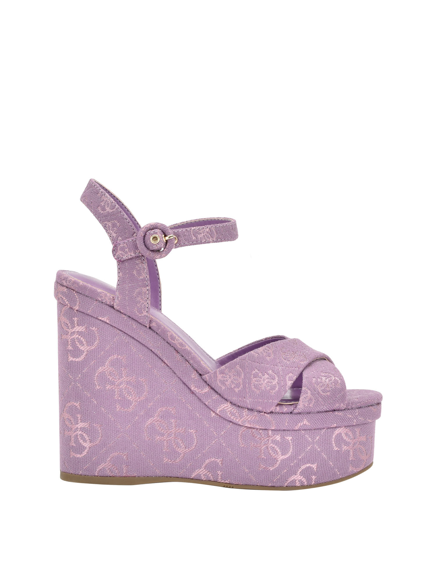 Purple discount wedge sandals
