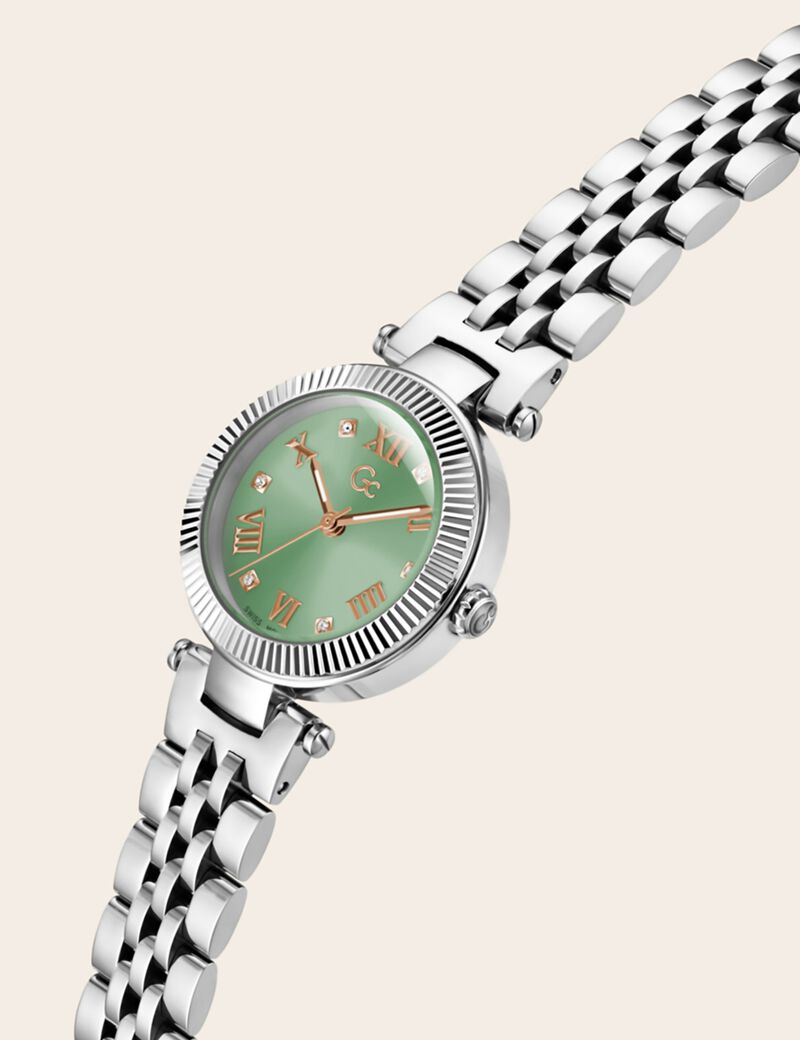 Gc steel analogue watch