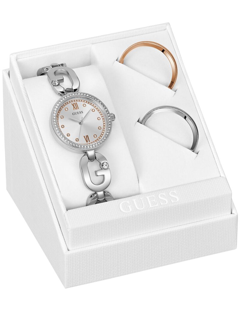 ساعة تناظرية من الفولاذ المقاوم للصدأ