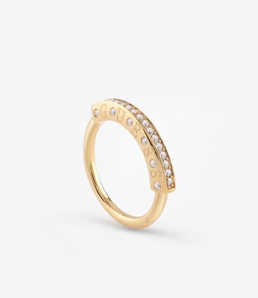 HALF ROUND PAVE RING