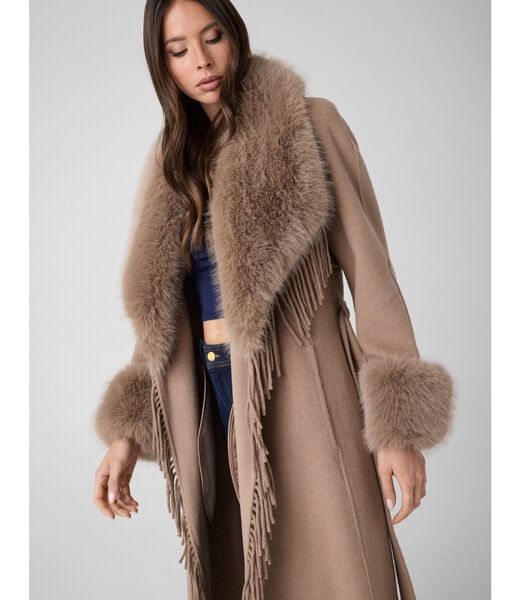 جيس marciano fringed coat
