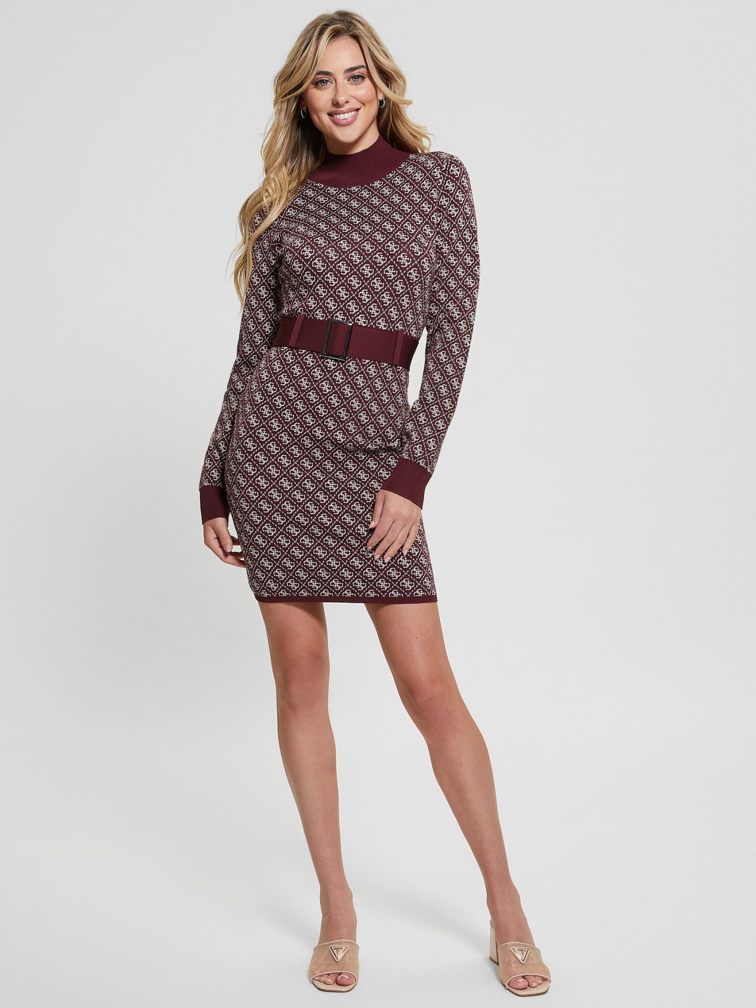 4g logo sweater mini dress