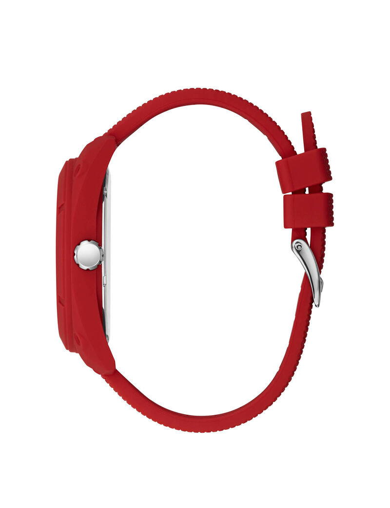 ساعة يد متعددة الوظائف باللون الأحمر