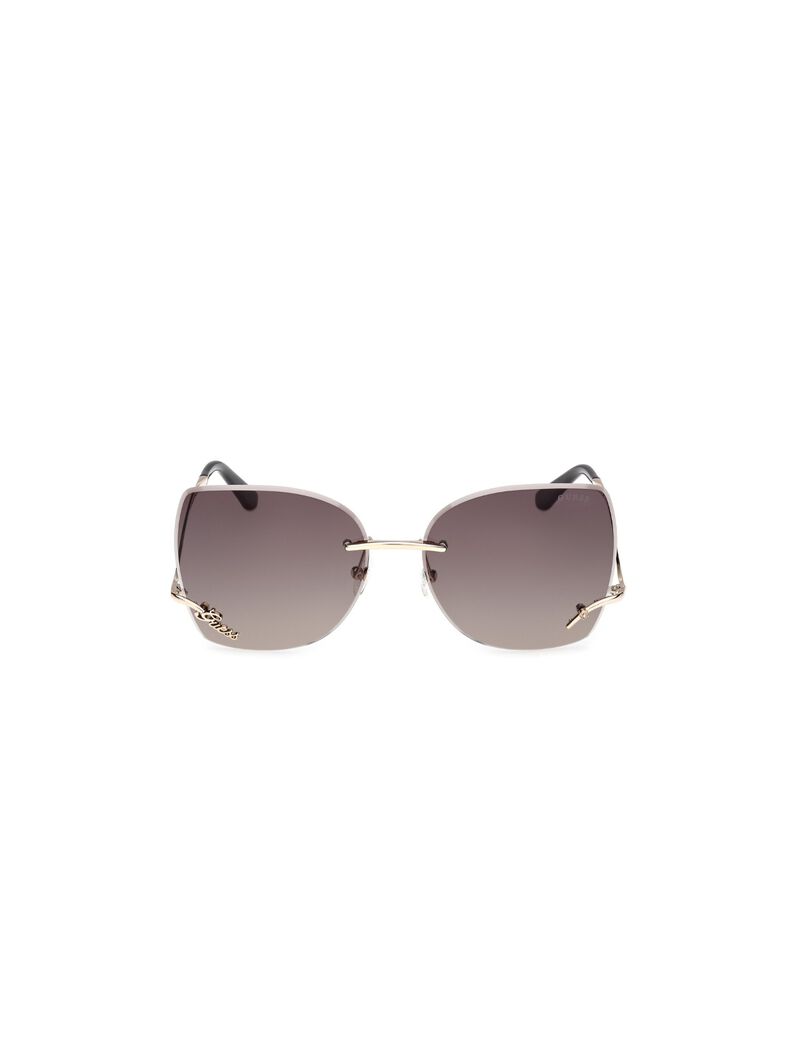 guess raelynn square rimless sunglasses