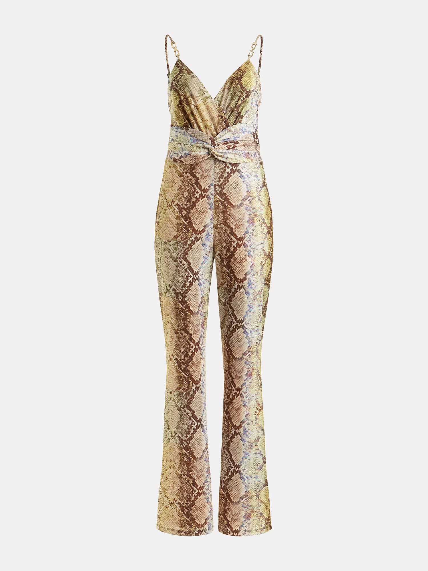Pretty little thing snakeskin jumpsuit discount