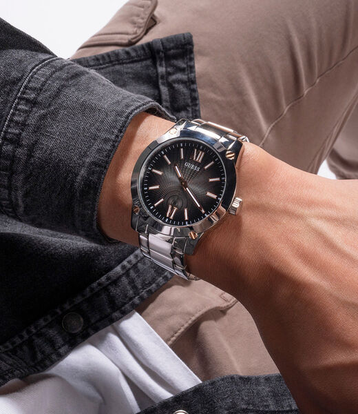 Mens Silver Tone Analog Watch