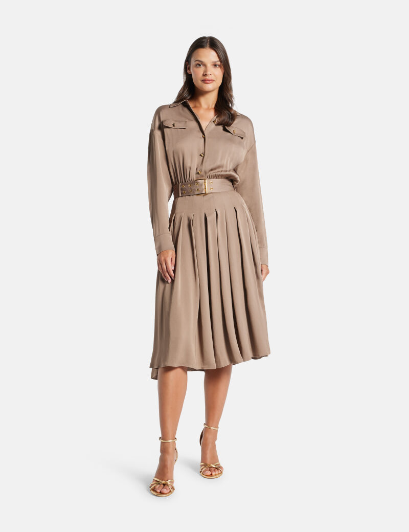 Marciano pleated long shirt dress