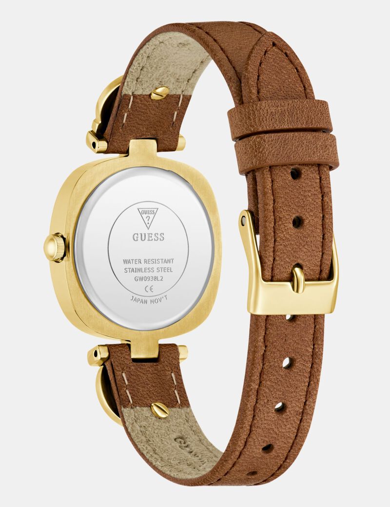 Ladies Brown Gold Tone Analog Watch