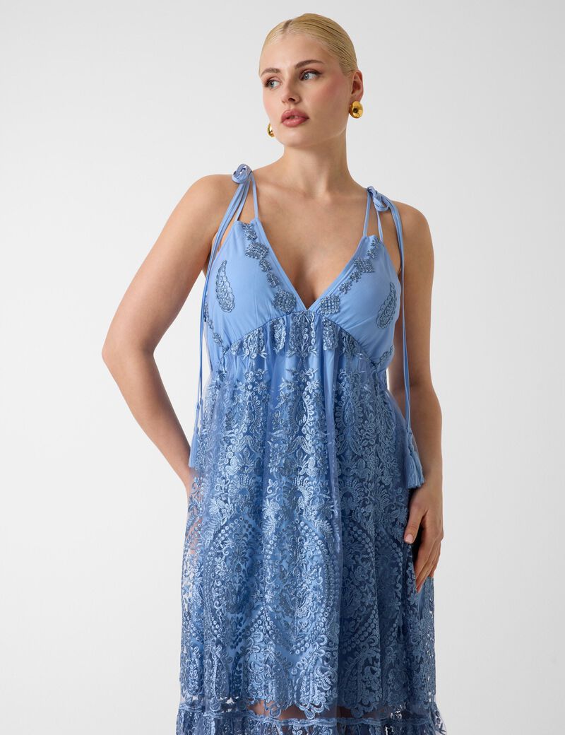 Embroidered maxi dress