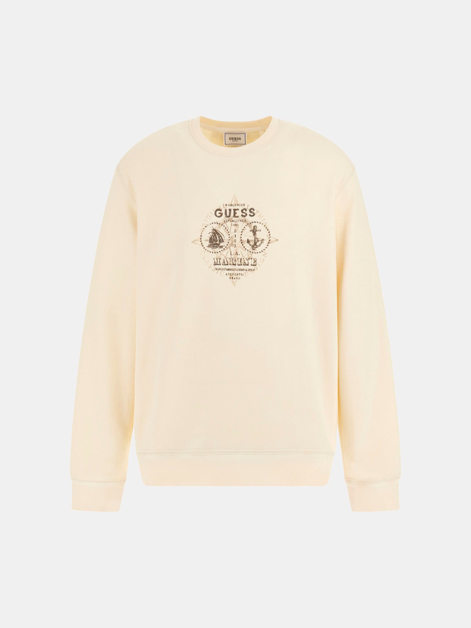 Yellow guess sweatshirt outlet