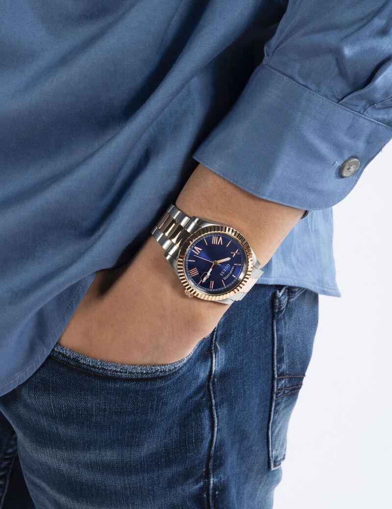 ساعة فولاذية مع وظيفة التاريخ