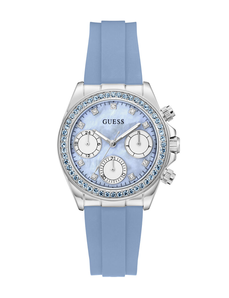 guess ladies color round analog watch
