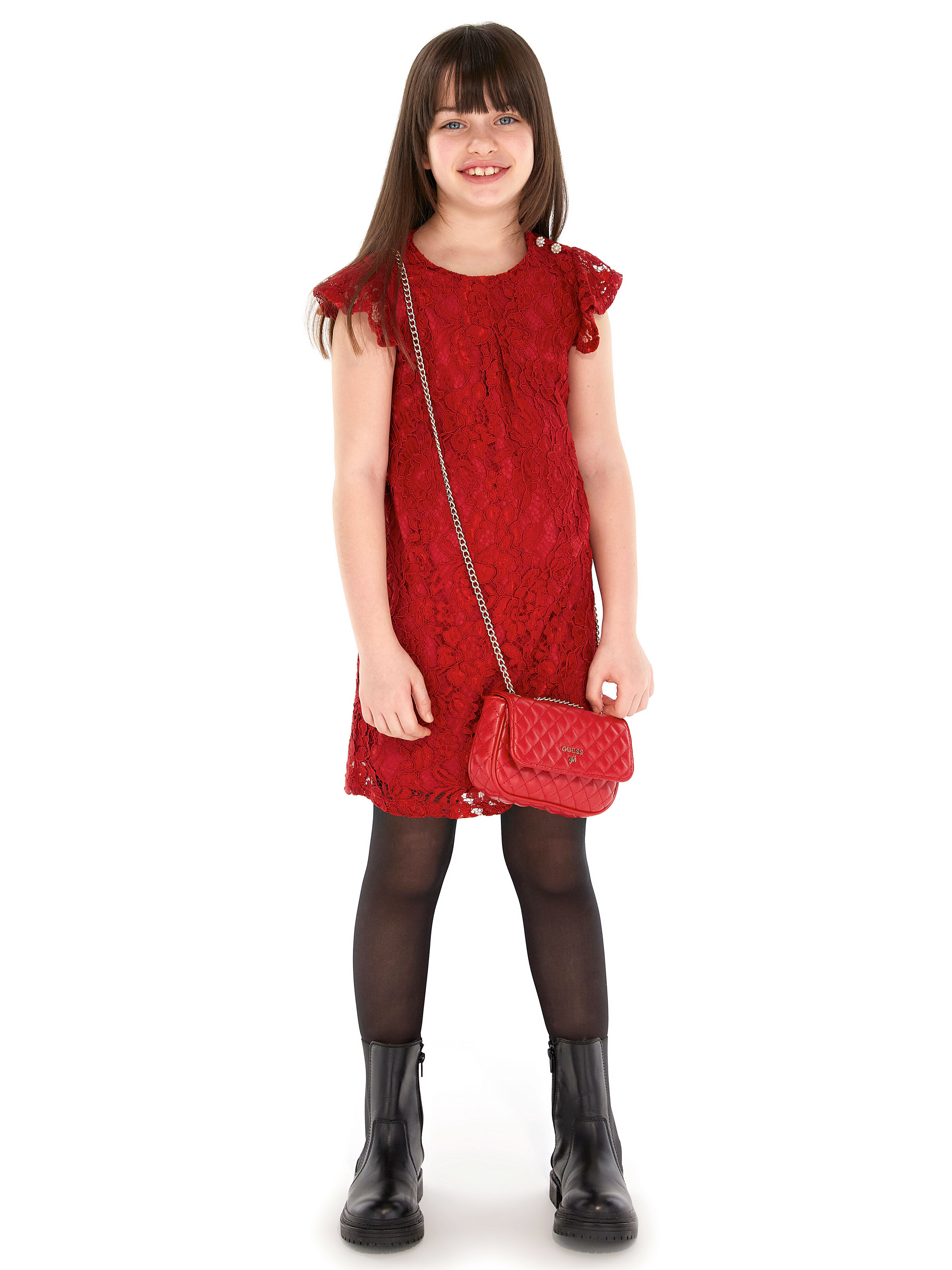 Shop GUESS Online Lace Fit And Flare Dress