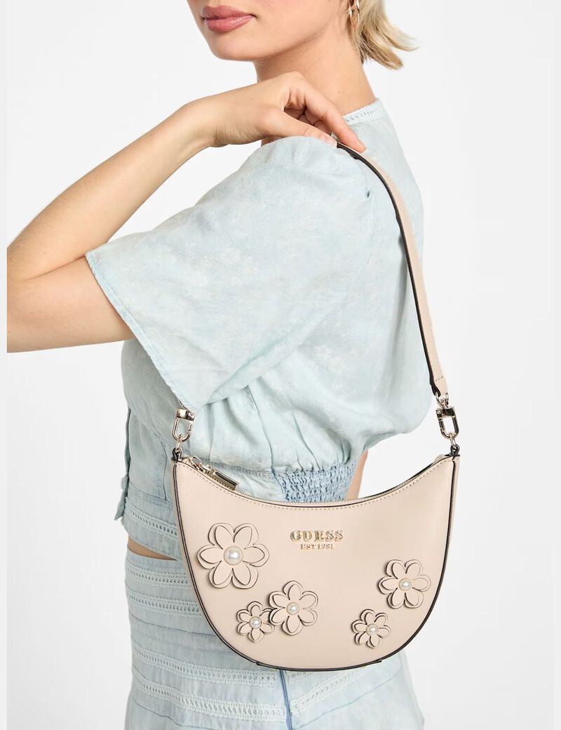 حقيبة كتف زاريا صغيرة مزينة بالزهور