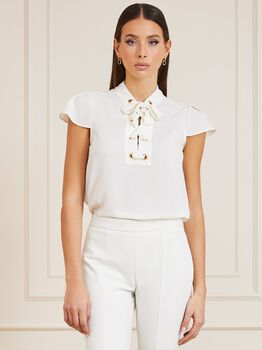 Marciano lace-up blouse