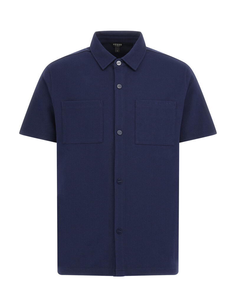 Giovanni textured half sleeve shirt