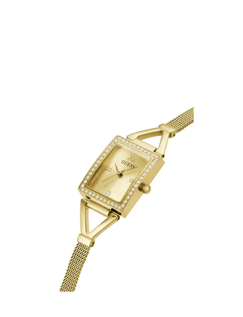 Gold Mesh Analog Watch