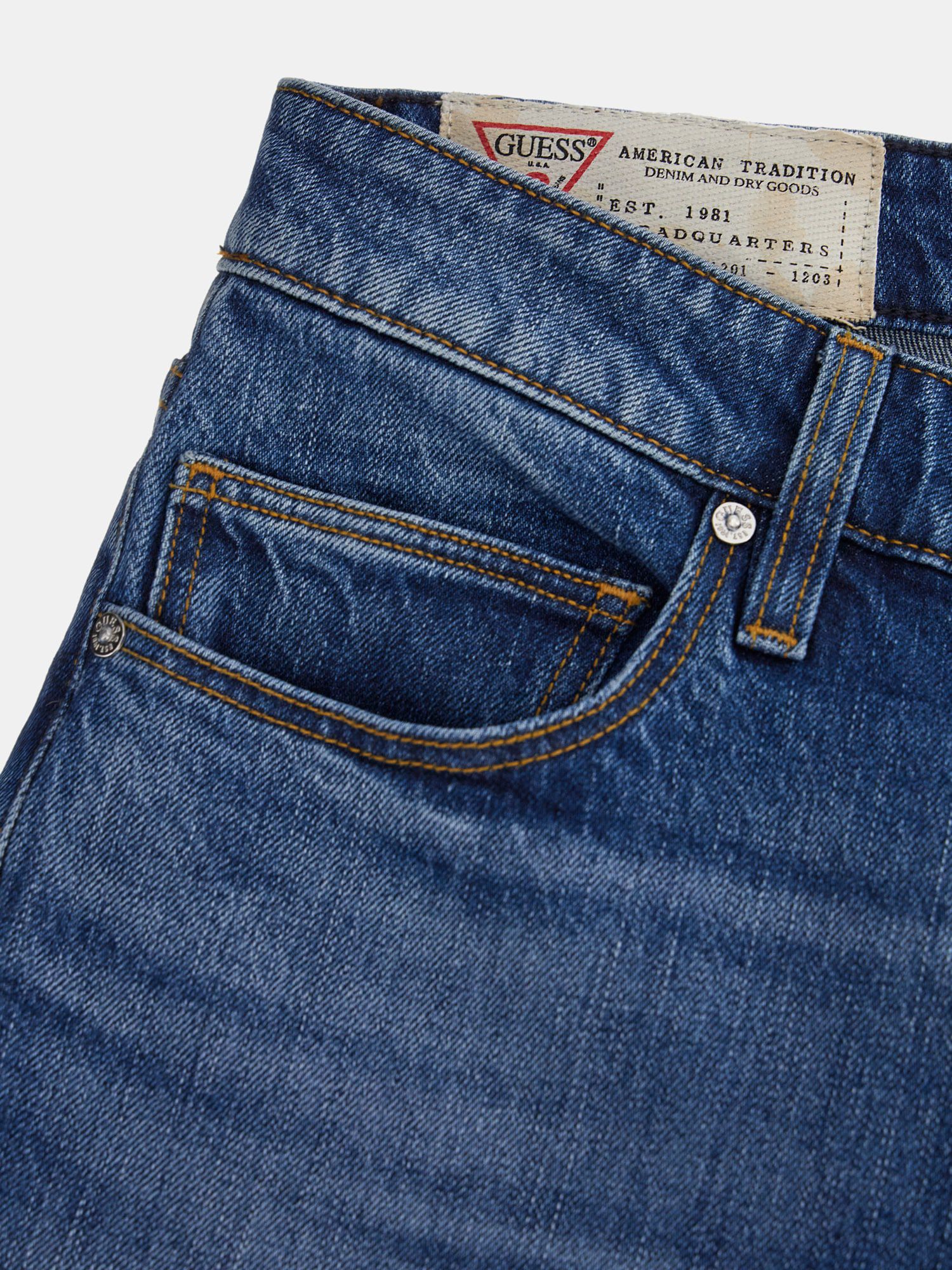 Shop GUESS Online Mid Rise Skinny Denim Pant