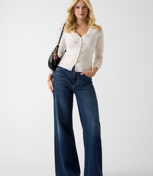 4G logo rhinestones cardigan