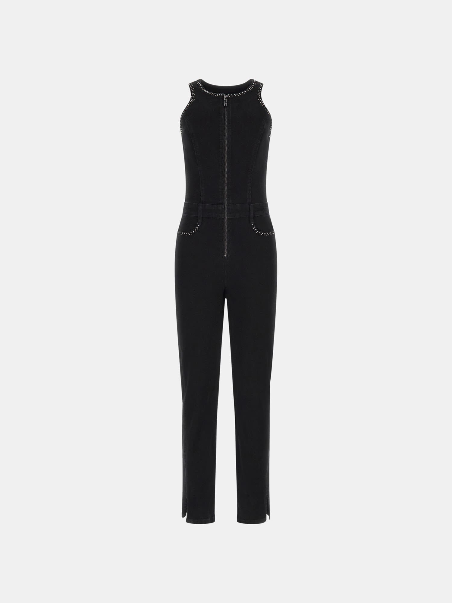 Shop GUESS Online Skinny Denim Jumpsuit