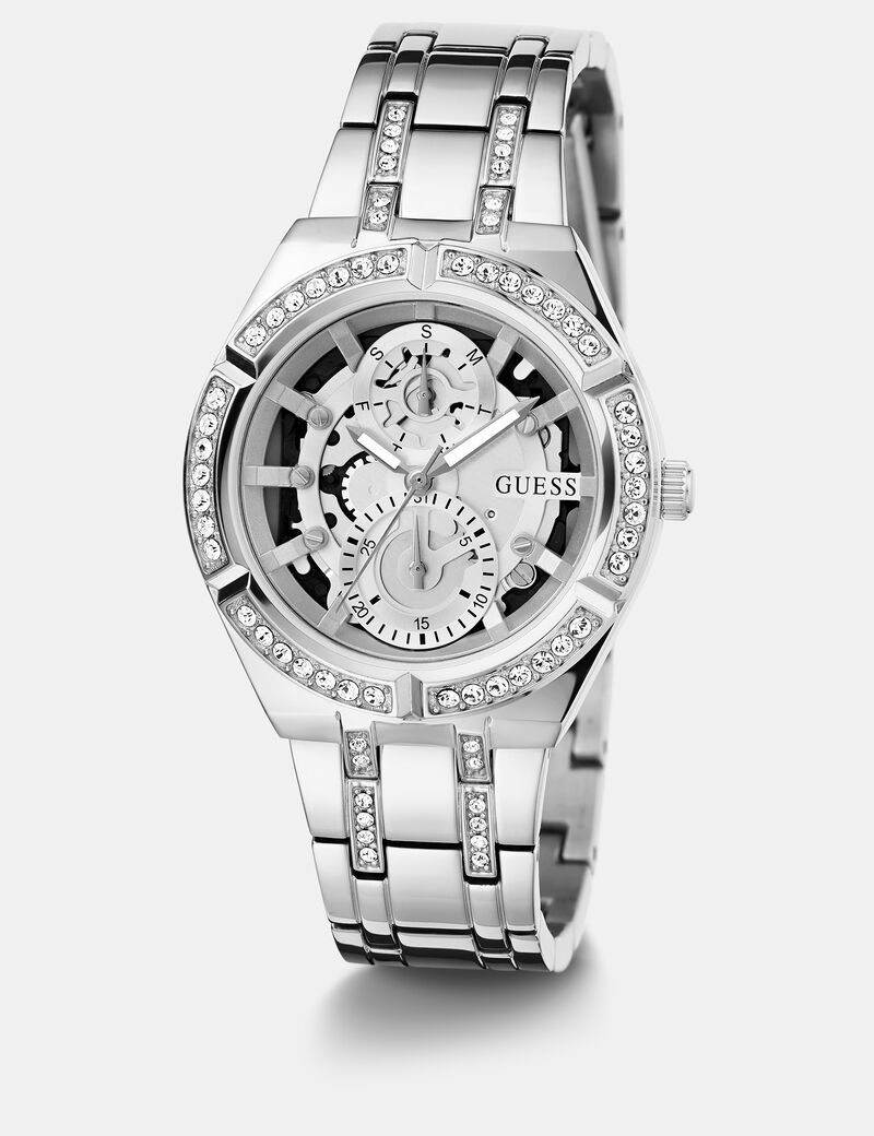 Multi-function watch with crystal detail