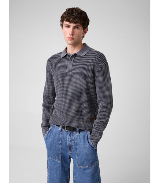 جيس waffle sweater polo