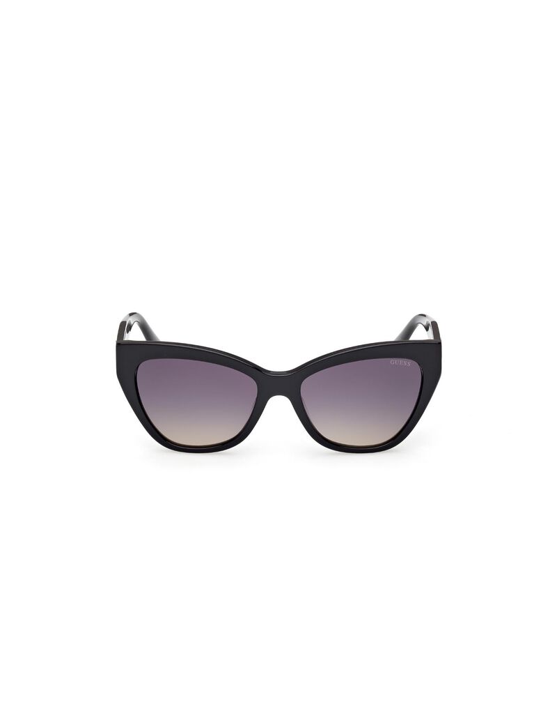 Square black gradient smoke sunglasses