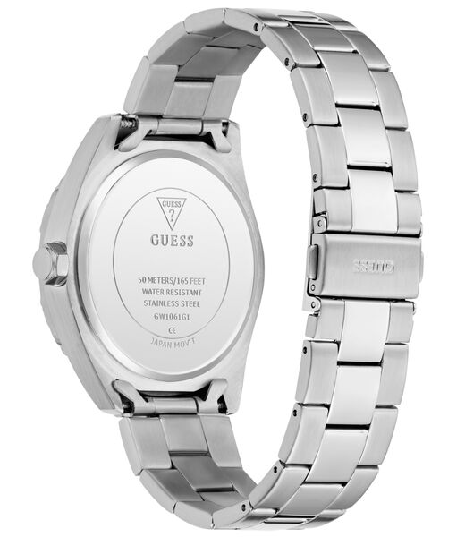 Mens Silver Tone Round Analog Watch