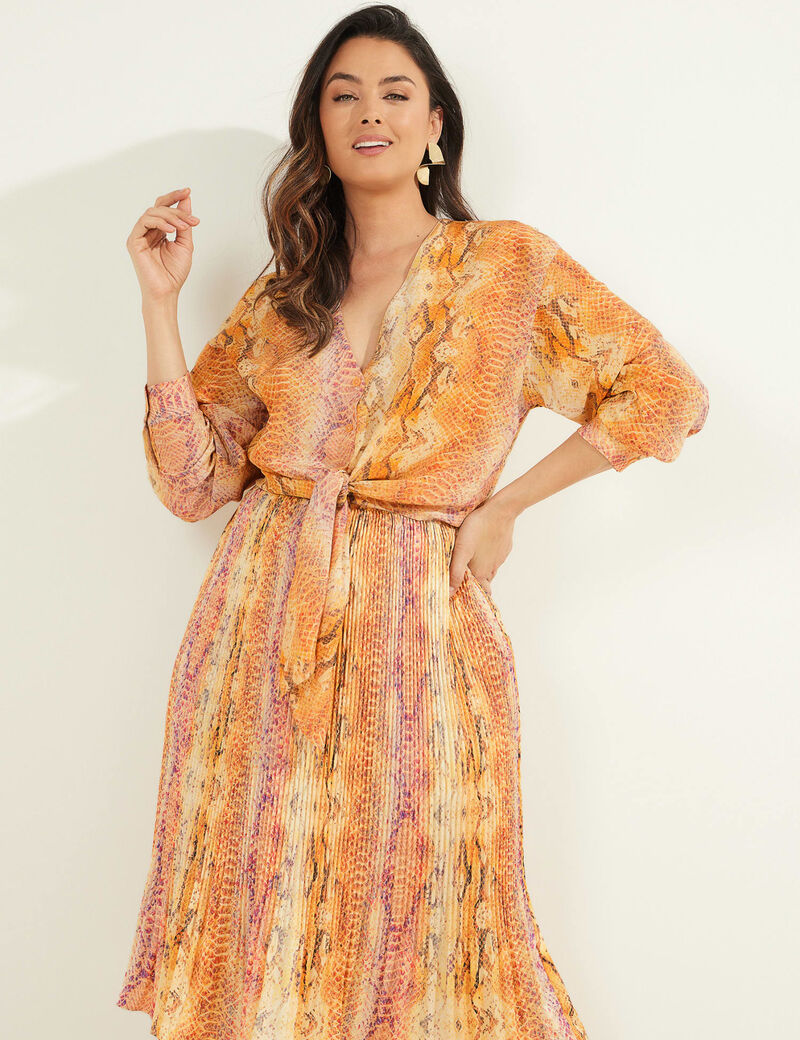 Tie-Die Wrap Dress