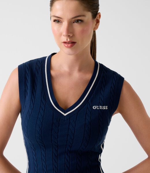 Cable knit mini dress